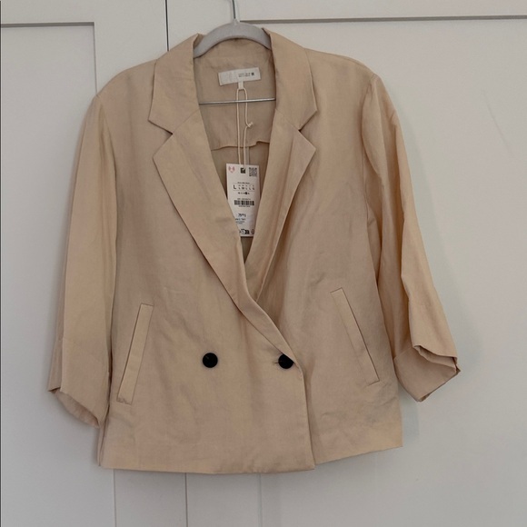 ZARA double breasted french sleeve blazer - Picture 3 of 8